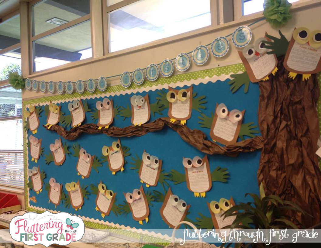 Whooo Loves the Earth? bulletin board for Earth Day