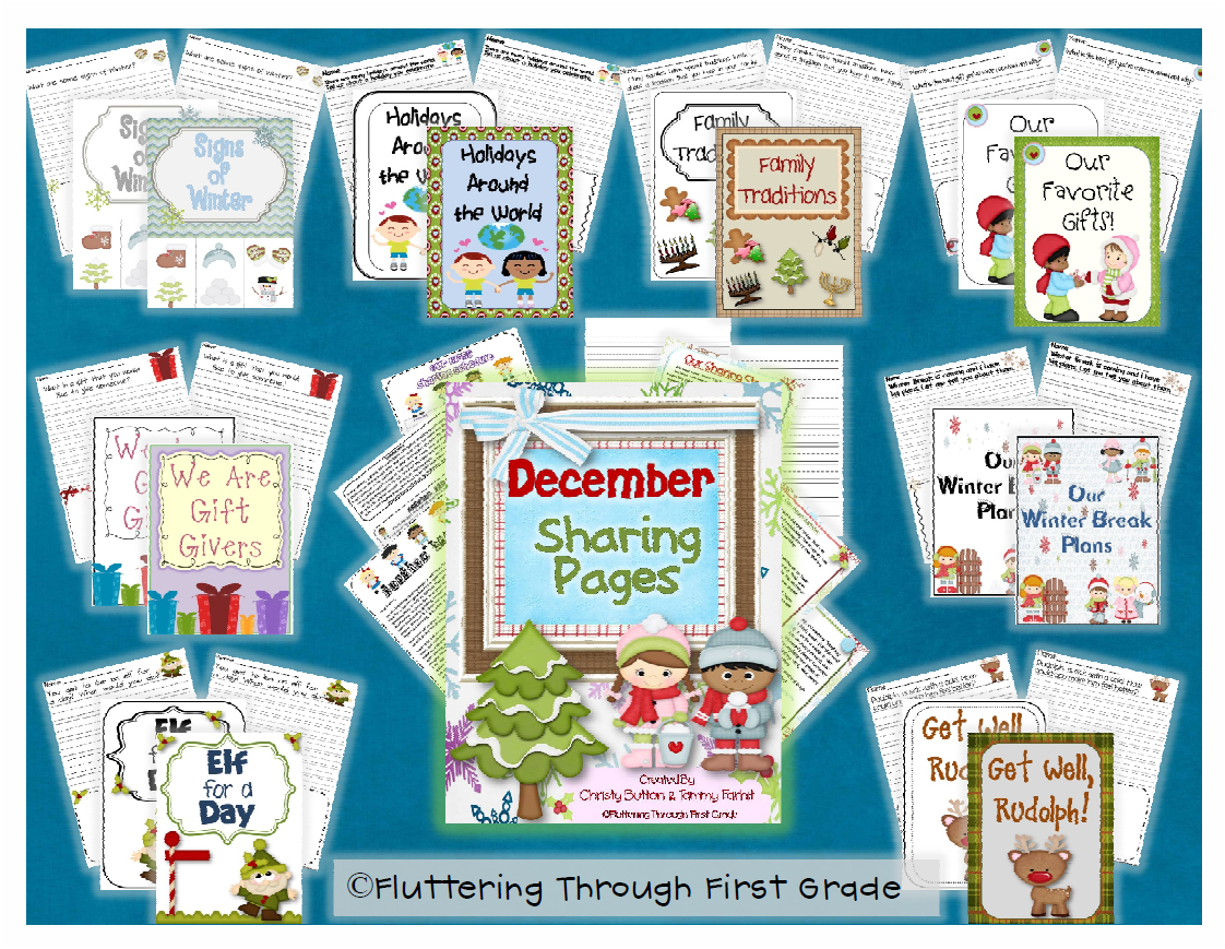 http://www.teacherspayteachers.com/Product/December-Writing-Pages-for-Class-Share-Time-396621