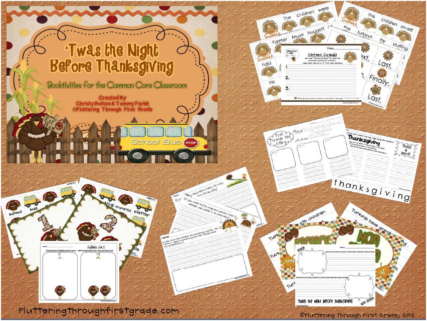 http://www.teacherspayteachers.com/Product/Twas-the-Night-Before-Thanksgiving-Booktivities-for-the-Common-Core-Classroom-399268