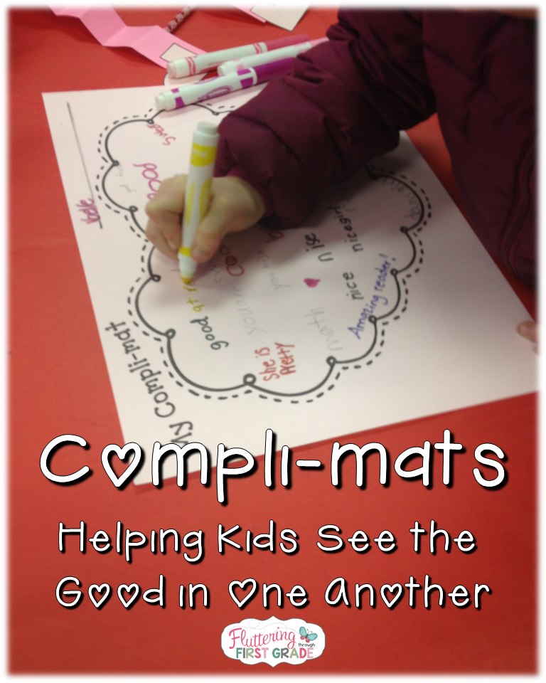 Kindness activity for kids. Compli-Mats help kids see the good in one another. 