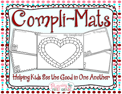 Kindness activity for kids. Compli-mats help kids see the good in one another.