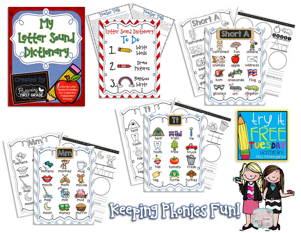 Alphabet Picture Dictionary / Phonics Initial Sounds (Instant Download) 