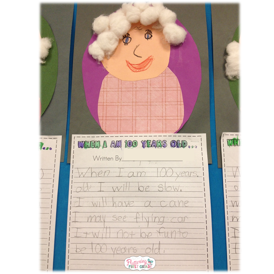 100th Day of School writing. When I am 100 years old...