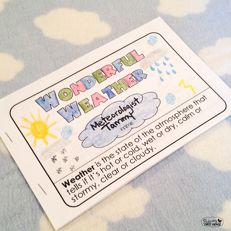 Weather activities for the primary classroom. Wonderful weather research reader. Differentiated non-fiction science readers for the classroom.
