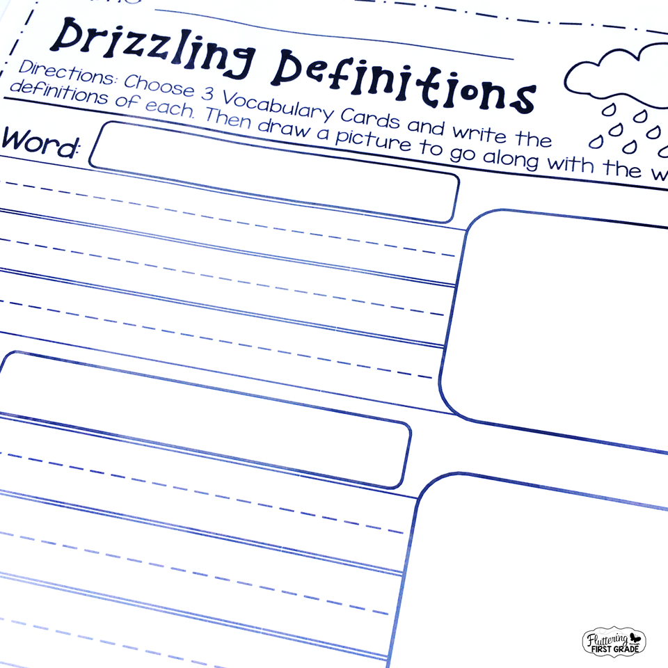 Weather vocabulary activities for the primary classroom