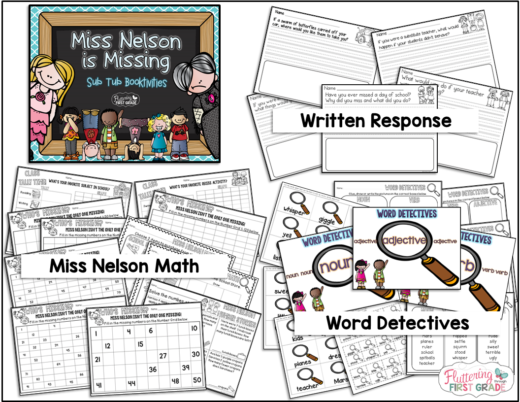 Sub plans made easy with Miss Nelson is Missing. 