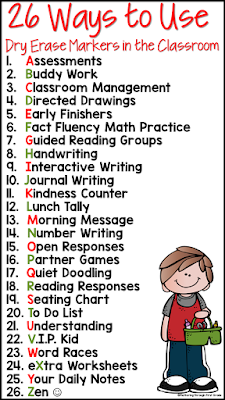 26 ways to use dry erase markers and whiteboards in the classroom