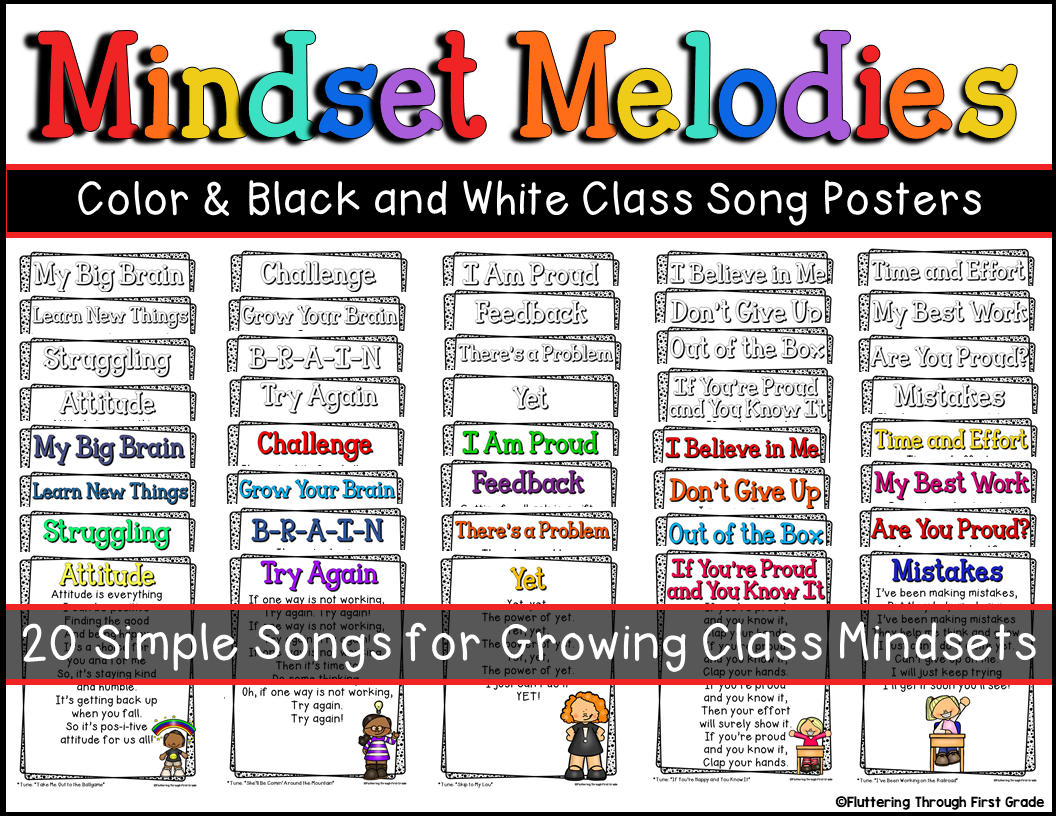 Growth Mindset Songs for the Primary Classroom