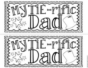 Father's Day ~ My TiE-rific Dad Craft Giftivity - Fluttering Through ...