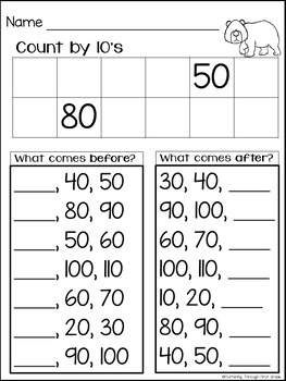 Winter Skip Counting By 2's, 5's and 10's - Fluttering Through the Grades